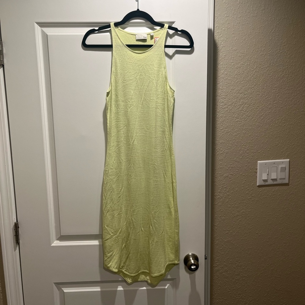Aritzia’s Wilfred Free Sheer Lime Green Bodycon Dress